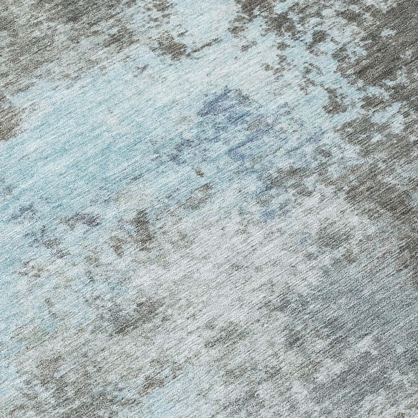 3' X 5' Taupe And Sky Blue Abstract Washable Indoor Outdoor Area Rug-7